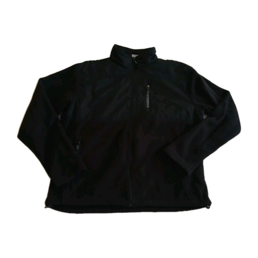 New Balance Mens XL Black Fleece Jacket Full Zip Warm Winter Coat Outdoor Casual